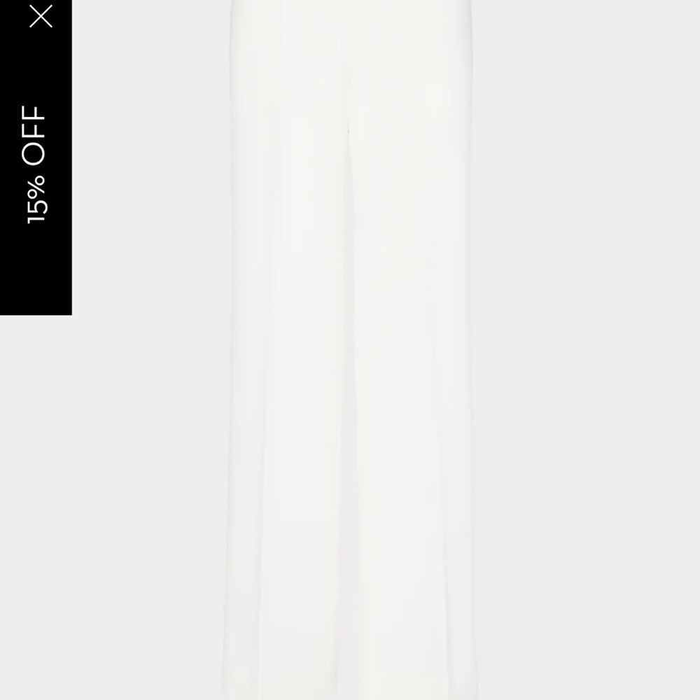 Milly Natia Crepe Pants Ecru - Picture 2 of 4